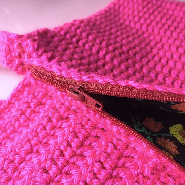 Crochet Fringe Bag Hot Pink
